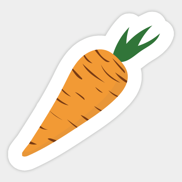 Fresh carrot cartoon style. Sticker by Tjstudio